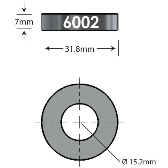 6002 x 7mm   Over Axle Adapter