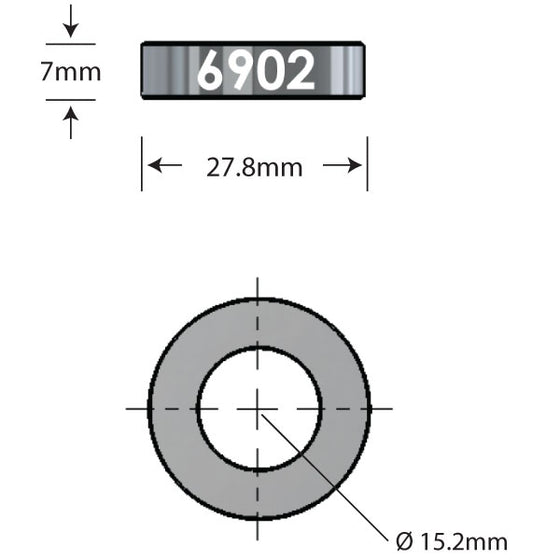 6902 x 7mm Over Axle Adapter