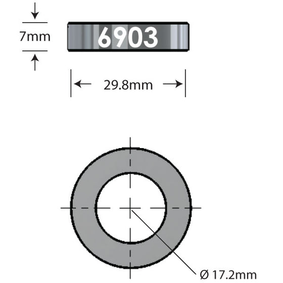 6903 x 7mm   Over Axle Adapter