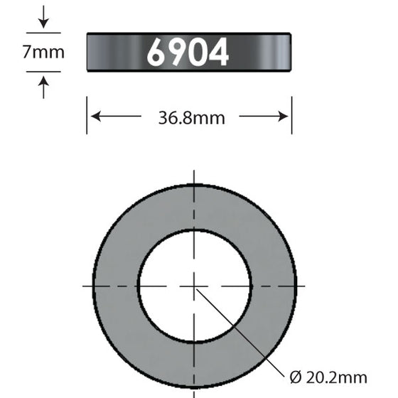 6904 x 7mm Over Axle Adapter